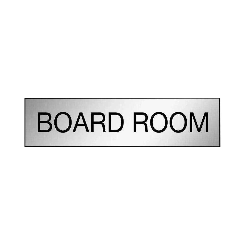 Label Adhesive Board Room Black/Brushed Aluminium Traffilite_40059274_ES310