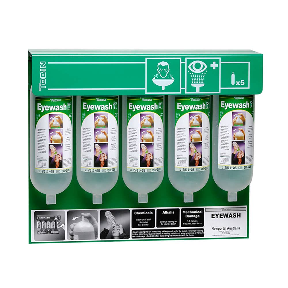 Tobin Eye Wash 5 Bottle Wall Stand 60011182 TOB124