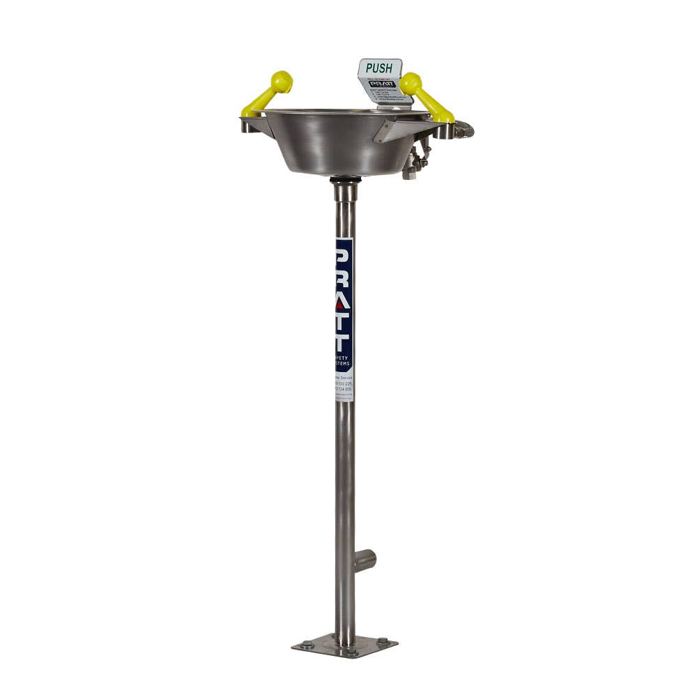 Hand Operated Pedestal Mounted Safety Eye Wash Unit 90168047 SE545