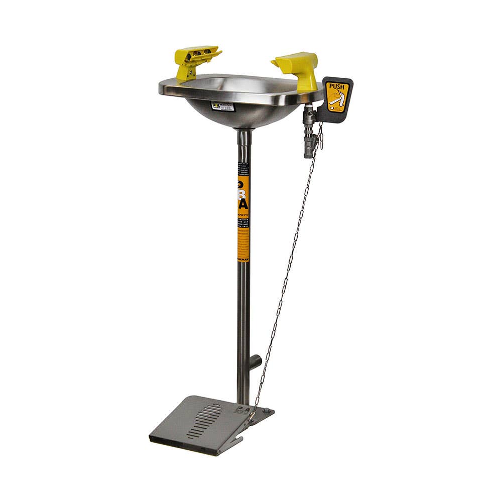 Aerated Pedestal Mounted Eye/Face Wash Unit Hand & Foot Operated 90168052 SE 480