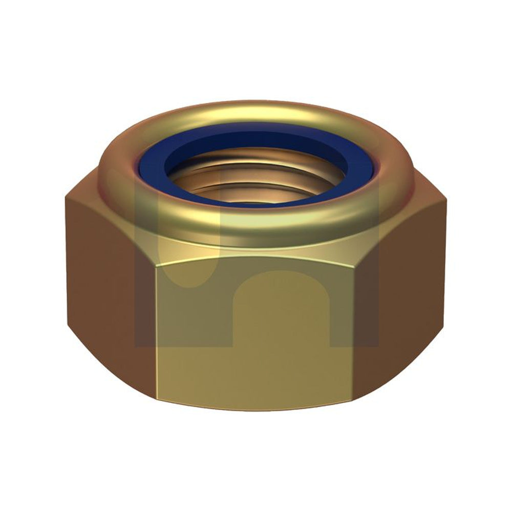 Nyloc Hex Nut Zinc Yellow Passivate Din985/Class 10 M48 - Pk 2_40093173_NN10YCM48