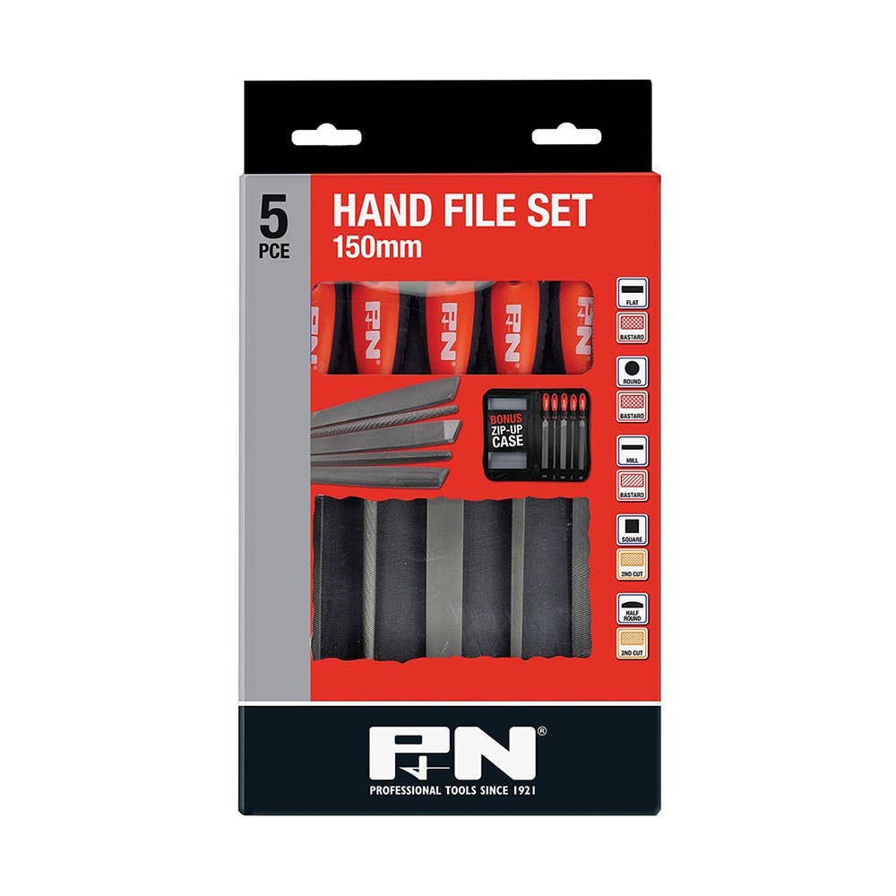 5 Piece Hand File Set 150mm 40009116 300SE0065