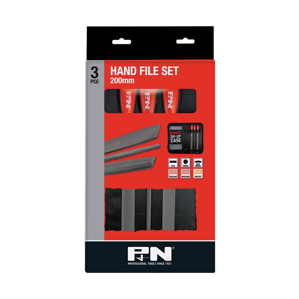 3 Piece Hand File Set 200mm 40009117 300SE0083