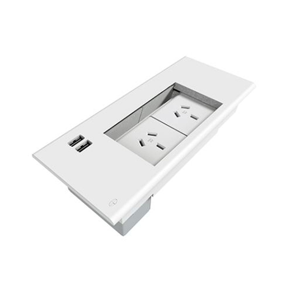 Rapid Flip Box 2 Gpo + 2 Usb White_1046420_SWFLIP2G2USB WH
