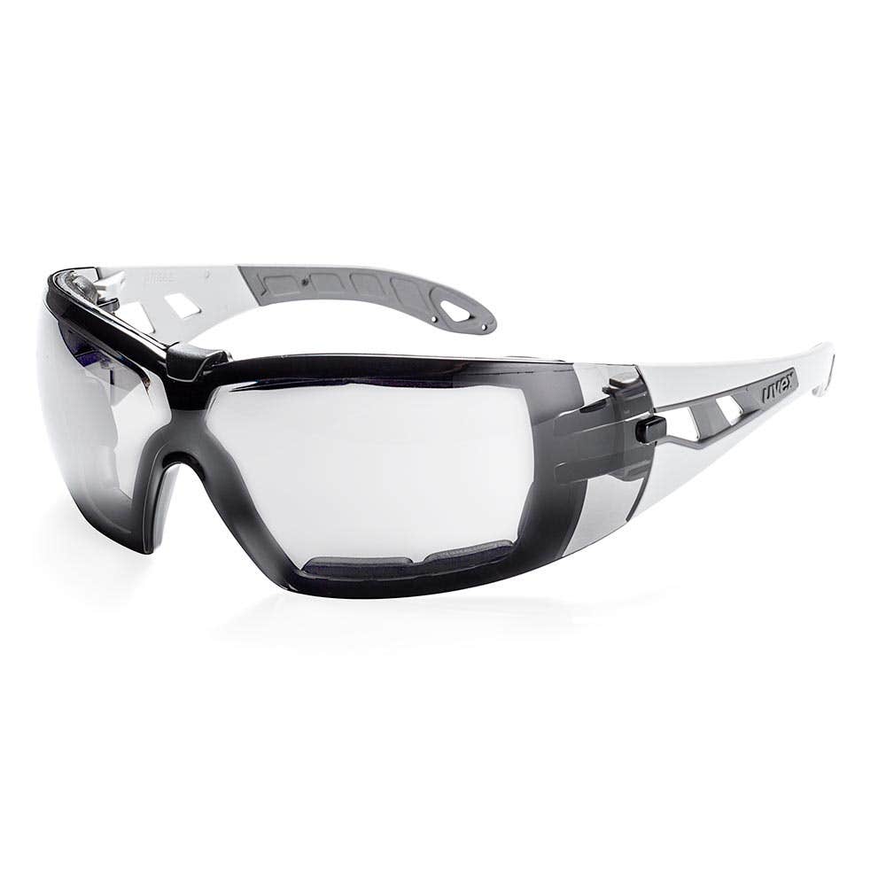 uvex Pheos THS Anti-Fog Safety Glasses & Dust Guard Clear Lens Grey Frame 31030184 9192-310G