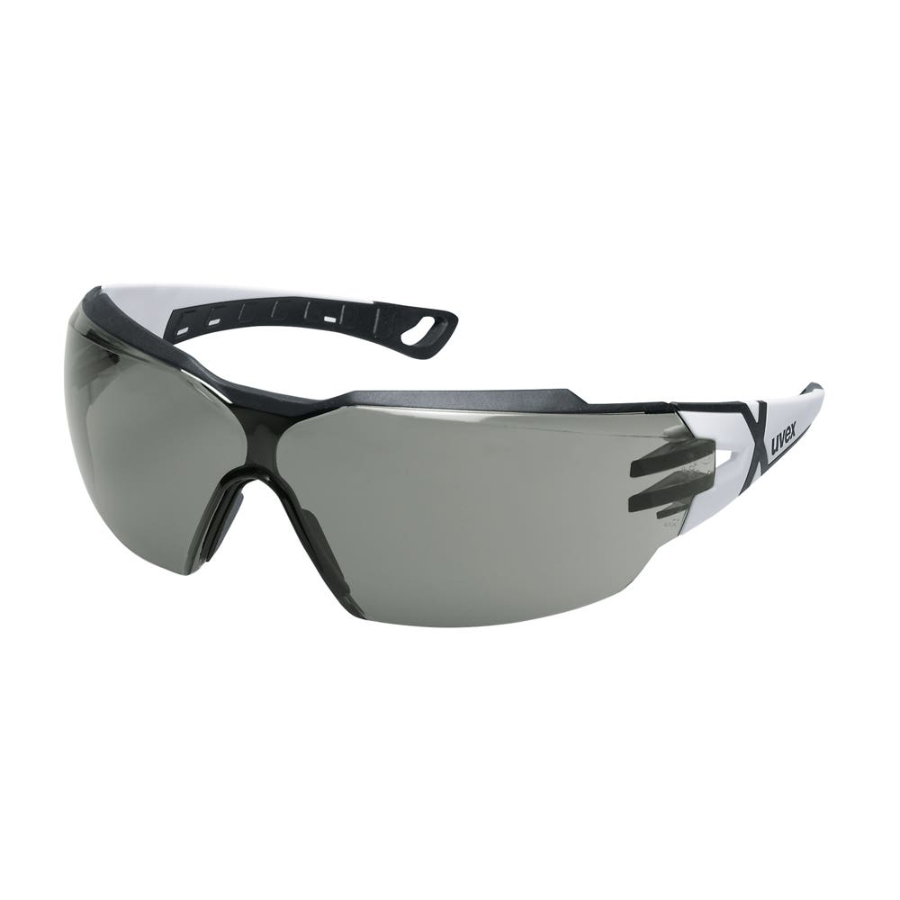 uvex Pheos CX2 AS & AF Safety Glasses Grey Lens White/Black Frame 36004405 9198-200