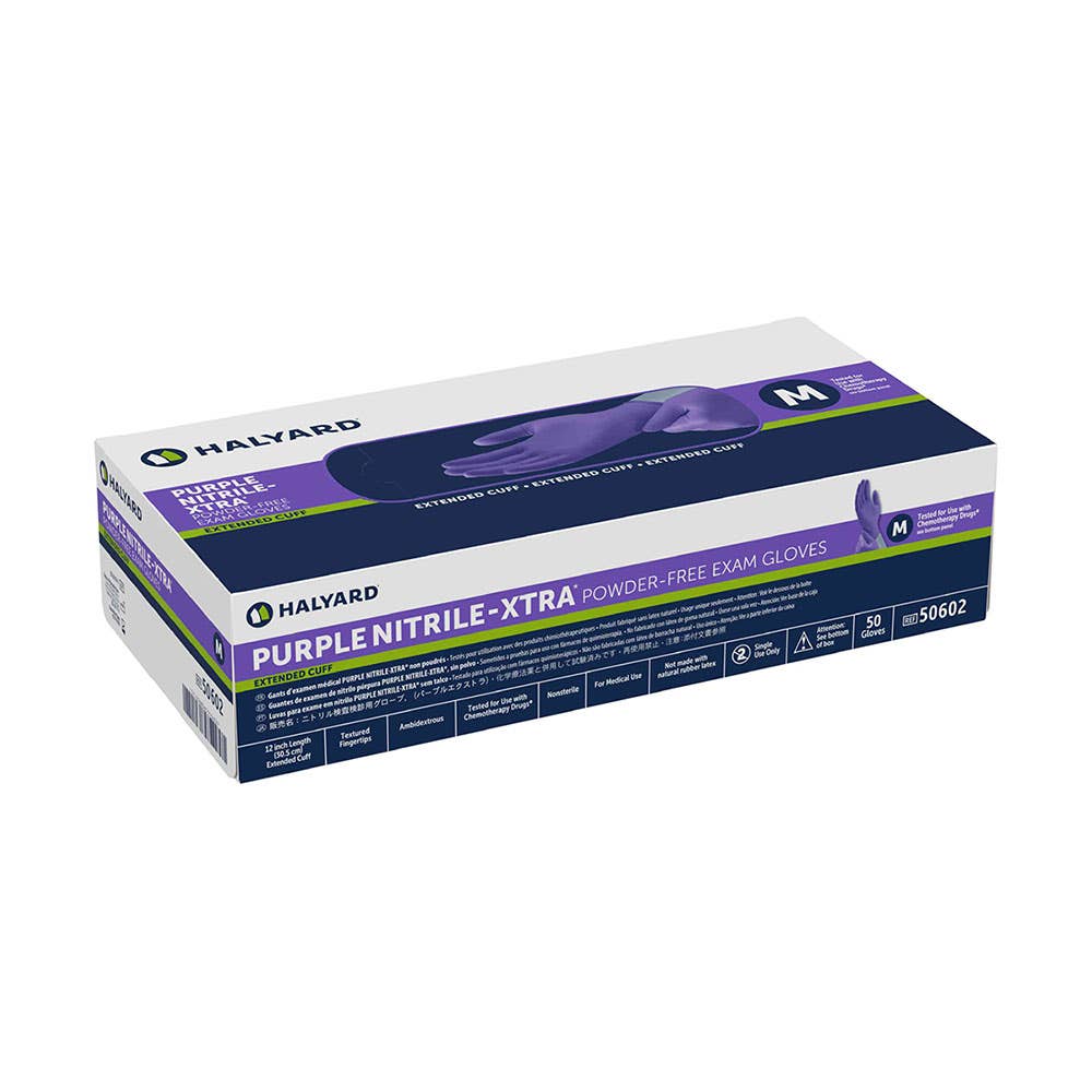 Nitrile-Xtra Powder-Free Gloves Purple L 50 Pack 40035350 50603M