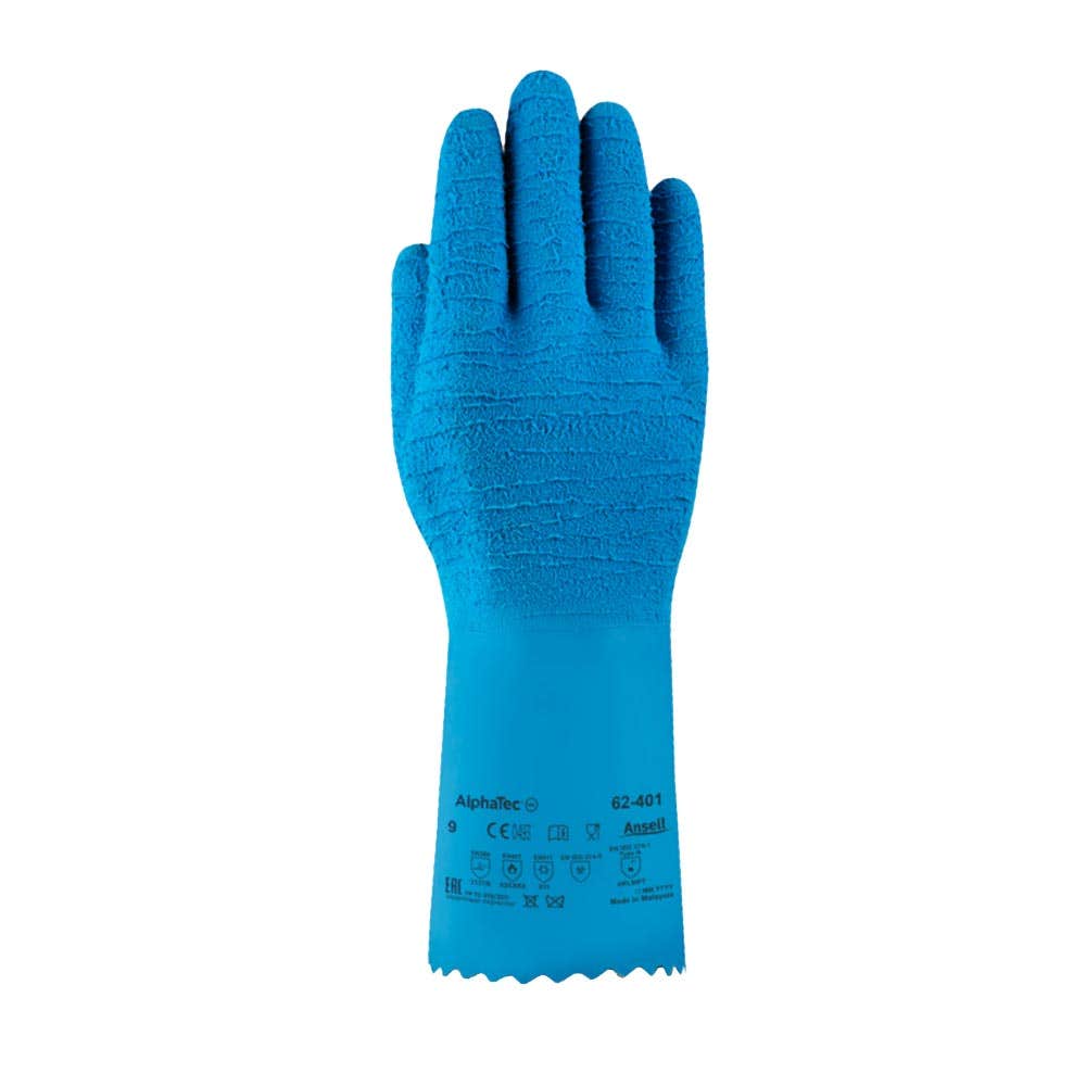 62-401 AlphaTec® Chemical Resistant Rubber Gloves_62401