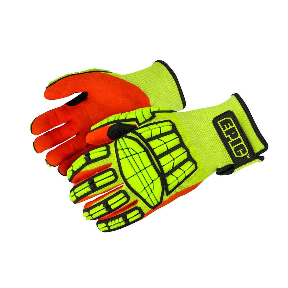 GC5P Pharos™ Cut E Hi-Vis Impact Anti-Vibration Gloves Nitrile Coated GC5P