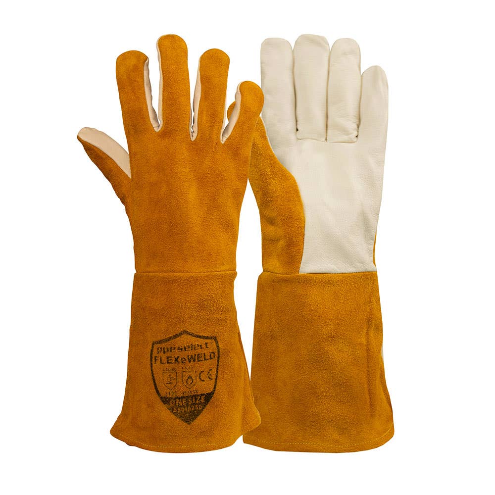 Welding Gloves FLEXeWELD TIG Leather Yellow/Cream_55040250_NGTIG30_NLA