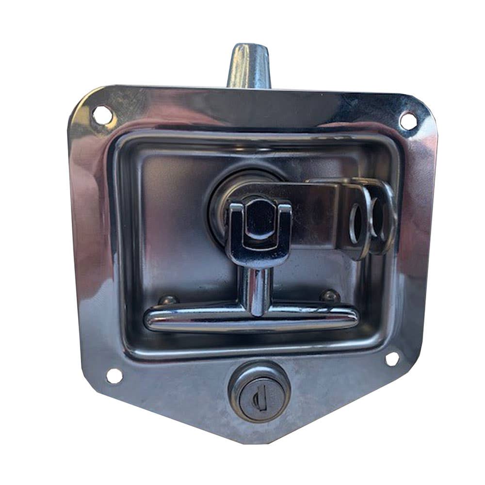 Handle T Folding Key Lock Stainless Steel c/w Padlock Option 168813 50007PL