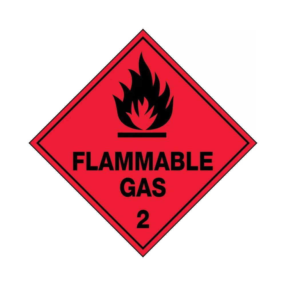 Flammable Gas Sticket 100 X 100mm Roll Of 250 Self Adhesive_400351_HLL102.1PAP