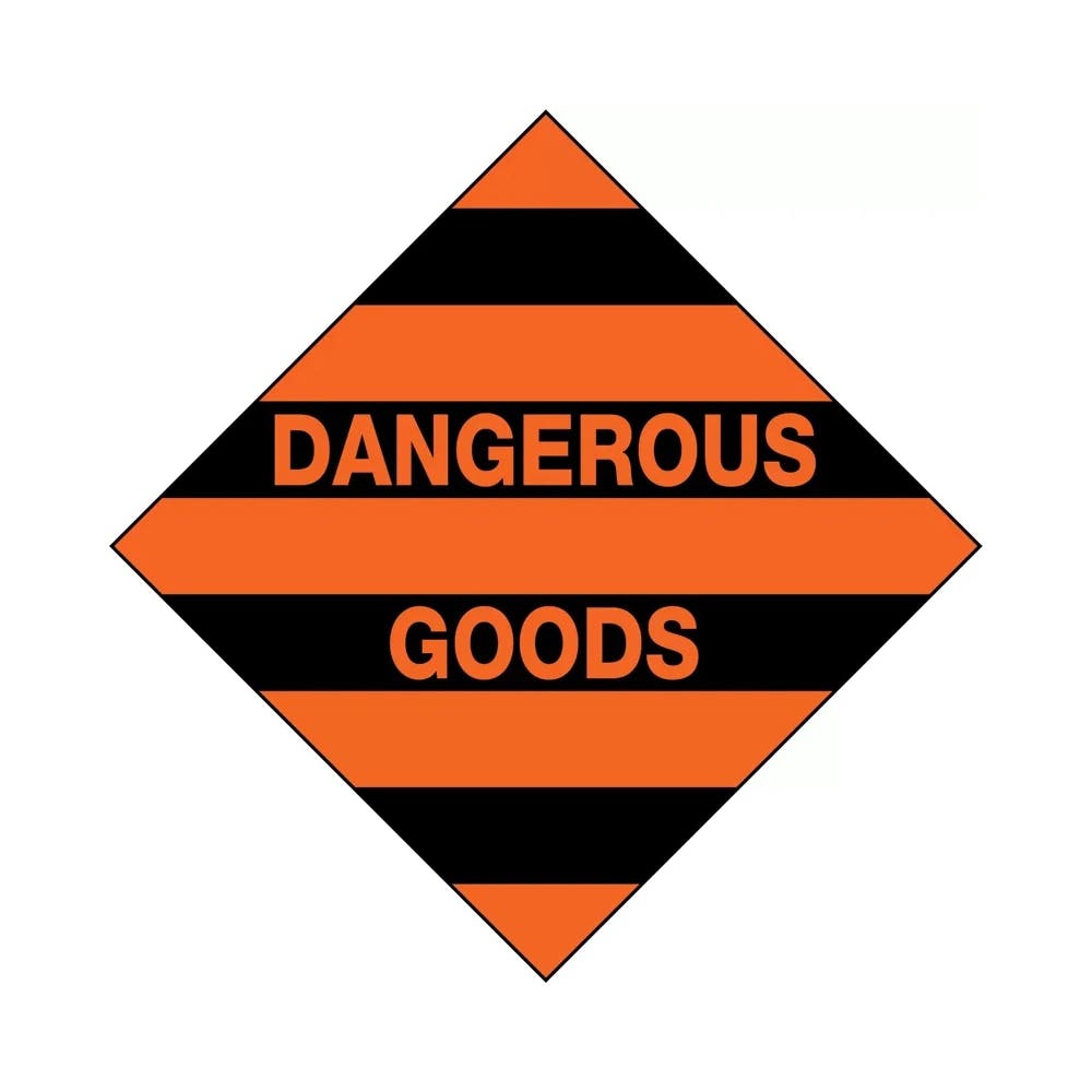Sign DANGEROUS GOODS Diamond 270 X 270mm Metal_249792_HLTM110M