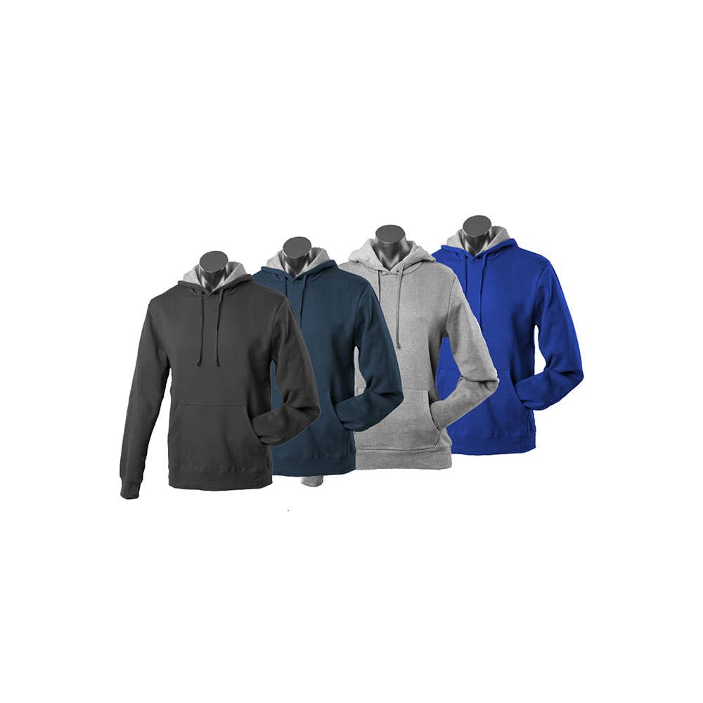 1502 Hotham Fleece Hoodie Grey Hood 310gsm 1502