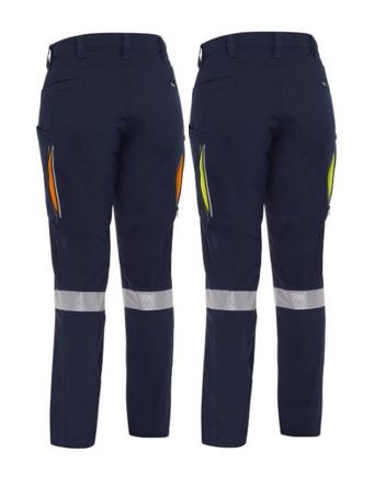 BPCL6150T X Airflow Women's Stretch Ripstop Taped Cargo Pants 215gsm Navy/Yellow 20_40039137_BPCL6150T_NVYL20