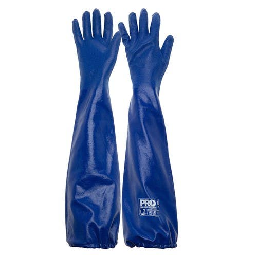 Blue Nitrile Extended Length Chemical Glove 9 37100063 BN60-9