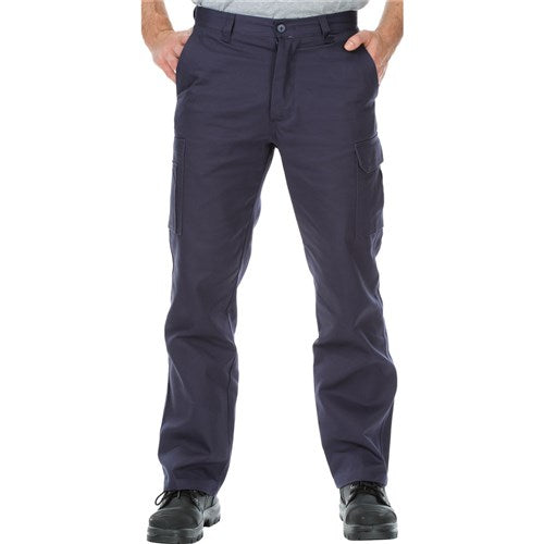 Pant Cotton Drill Cargo 310gsm Navy 112R 1024 Workit 308711 1024N112R