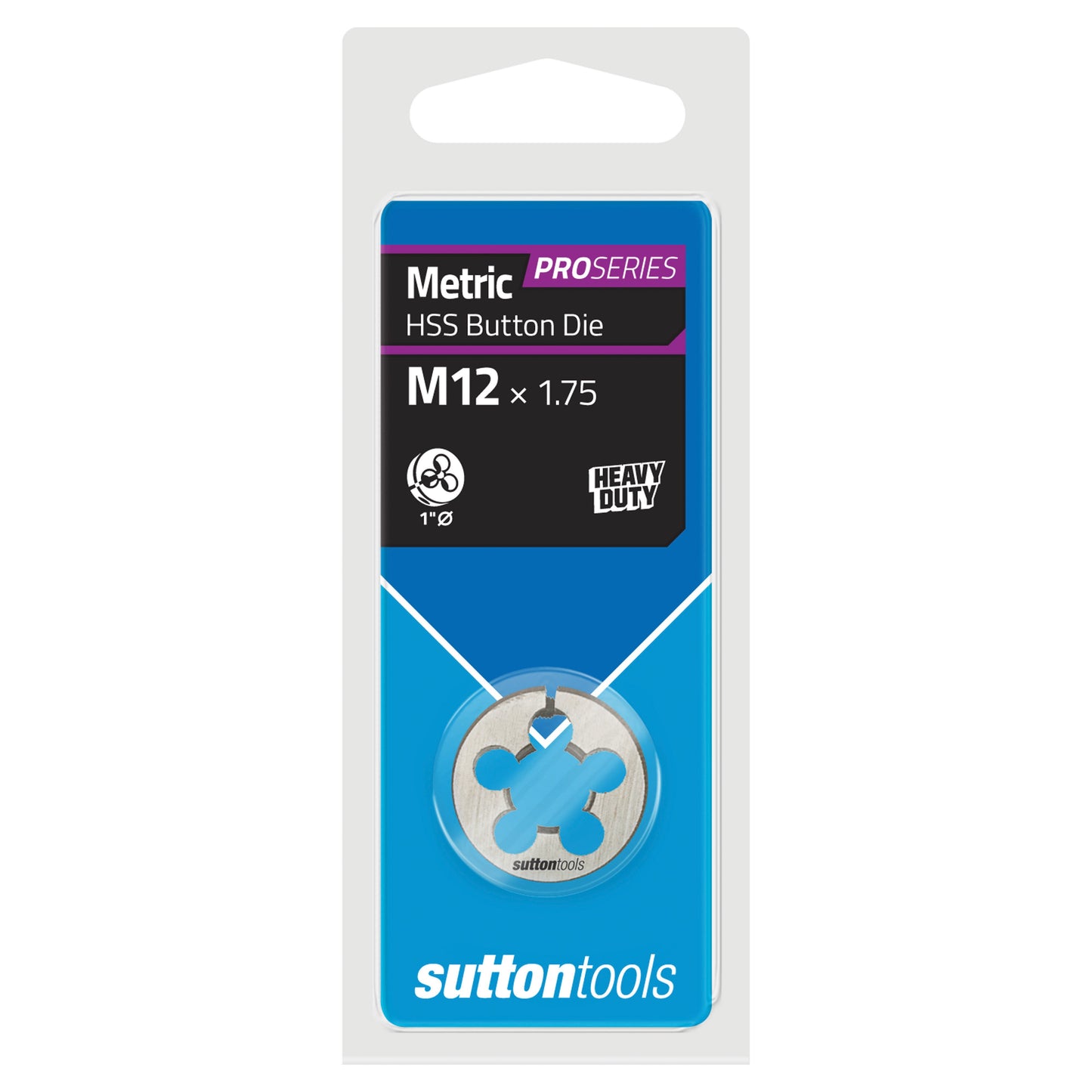Die Button 1'' OD HSS M551 12mm X 1.75P Sutton 92998358 M5511200
