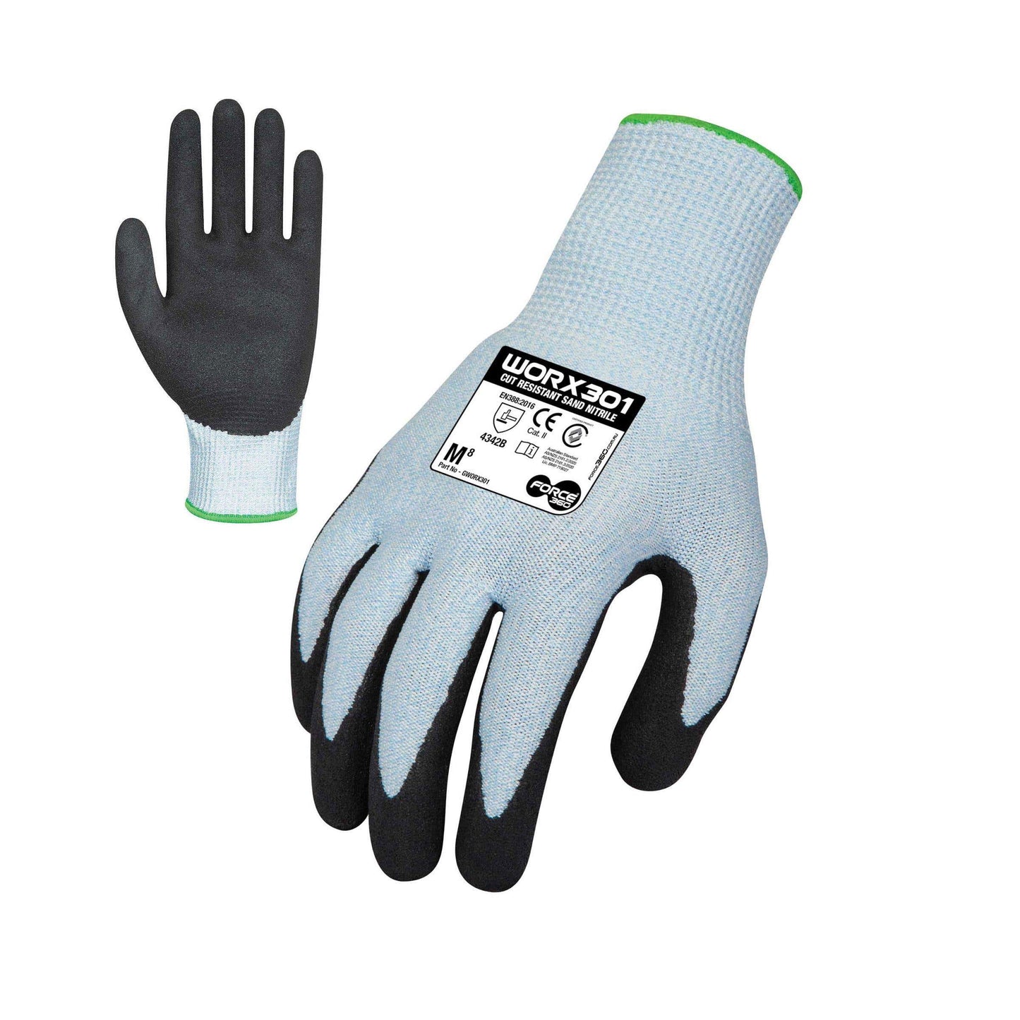GLOVE WORX301 SAND NITRILE CUT 3 Large 487900 gworx301l