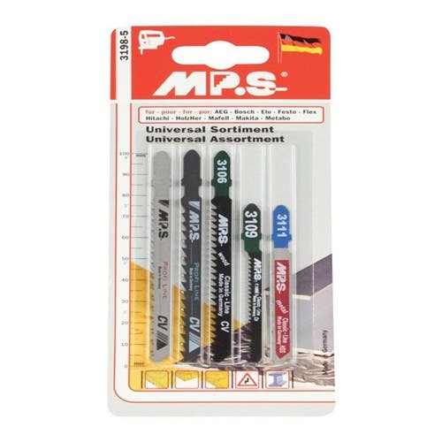 Blades Jig Saw Assortment Euro Shank Pack 5 40052088 J3198-5