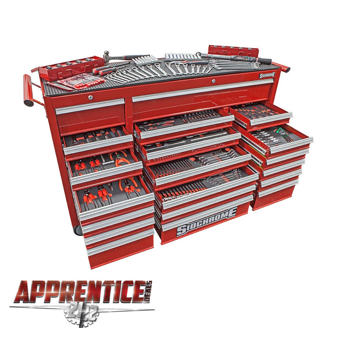 Tool Kit 523 Piece 20 Drawer Triple Bank Sidchrome 297094 SCMT10161
