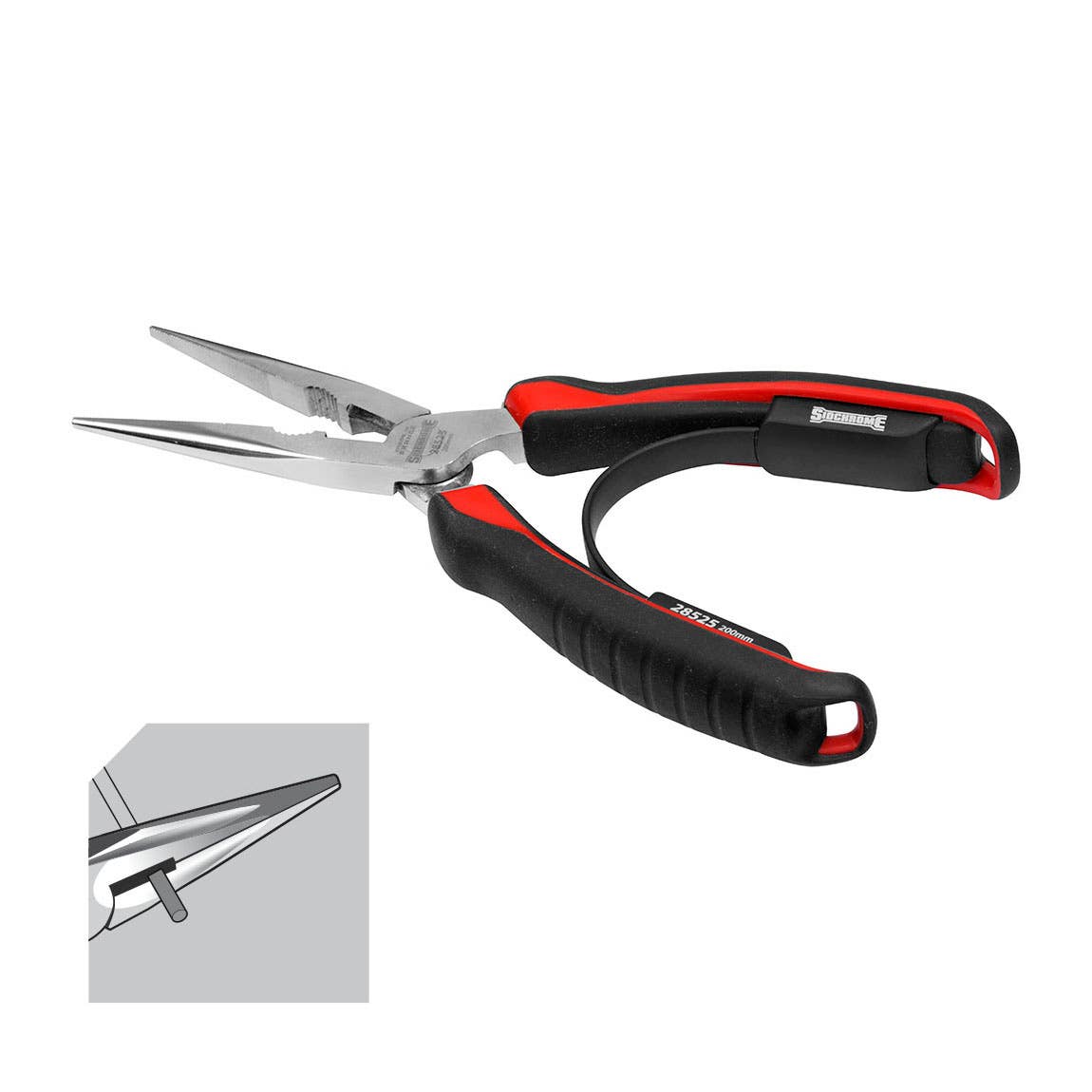 Sidchrome 200mm Long Nose Straight Pliers SCMT28525 438741 SCMT28525