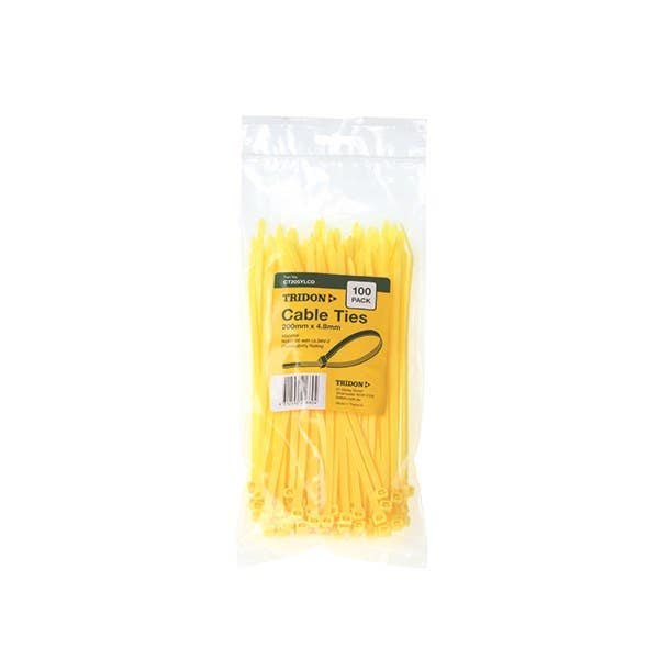 CABLE CABLE TIE 200x4.8MM YELLOW (PK100) CT205YLCD CT205YLCD 40029527 CT205YLCD
