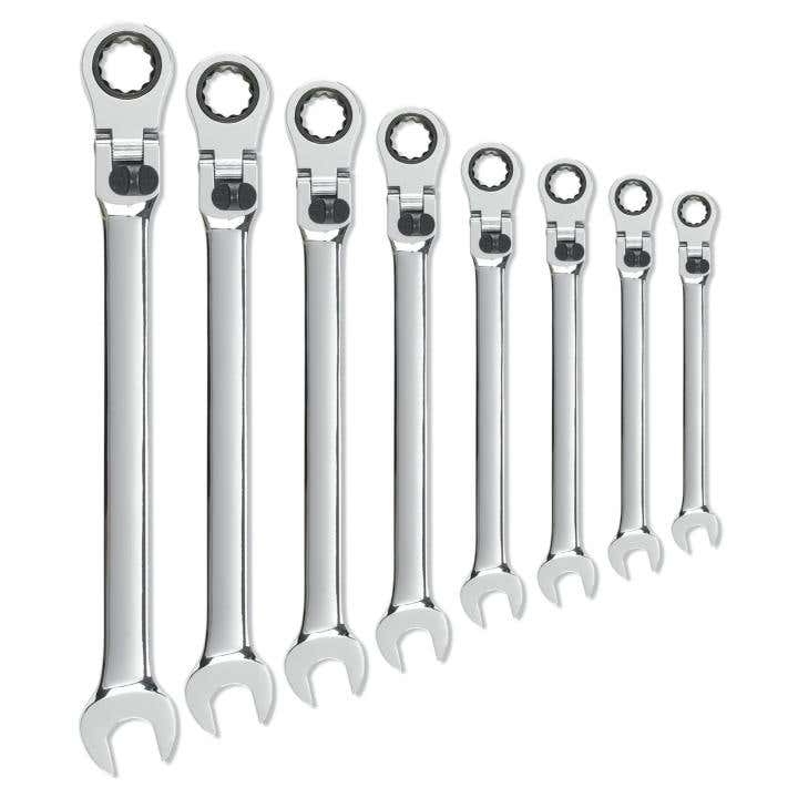 Wrench Combination Ratchet Imperial Flex Head 8 Piece GearWrench 92368100 85798