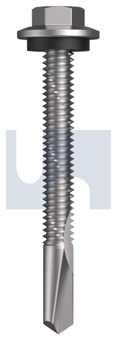 Screw Tek Metal Cl4 Series 500 Hex Head + Seal 12G 24 X 50 Pk100 476344 FST9P54SH1224050