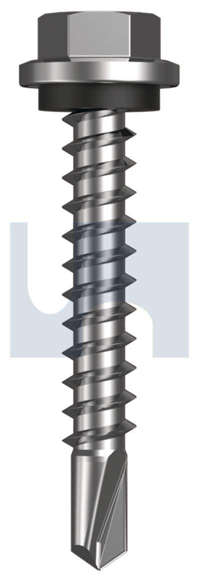 Screw Tek Metal Hex Head + Seal CL4 14G 10 X 42mm Pk50 476324 FST9PM4SH1410042