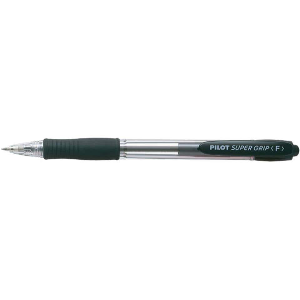 Pen Ballpoint Pilot BPGP-10R-F Super Grip Retractable Fine Black Pk 12 90910354 86860489