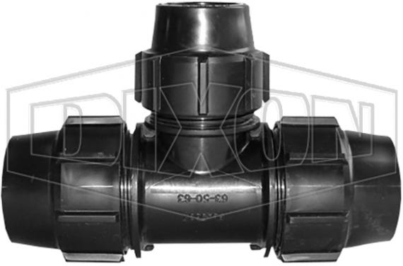 Tee Reducing Compression Metric 7340 Plasson 110 X 63mm 30009303 PCF-TEE-110-63