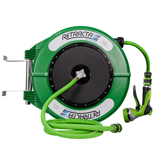 Hose Reel Retracta RACR Garden Water 100psi 1/2'' x 18m Green R3-P+ 35001369 DRC418G-03