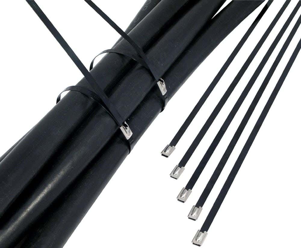 Cable Tie 316 Stainless Steel Nylon Coated 360 X 7.9mm Cabac Pk 50 279354 STFC360-HD-316