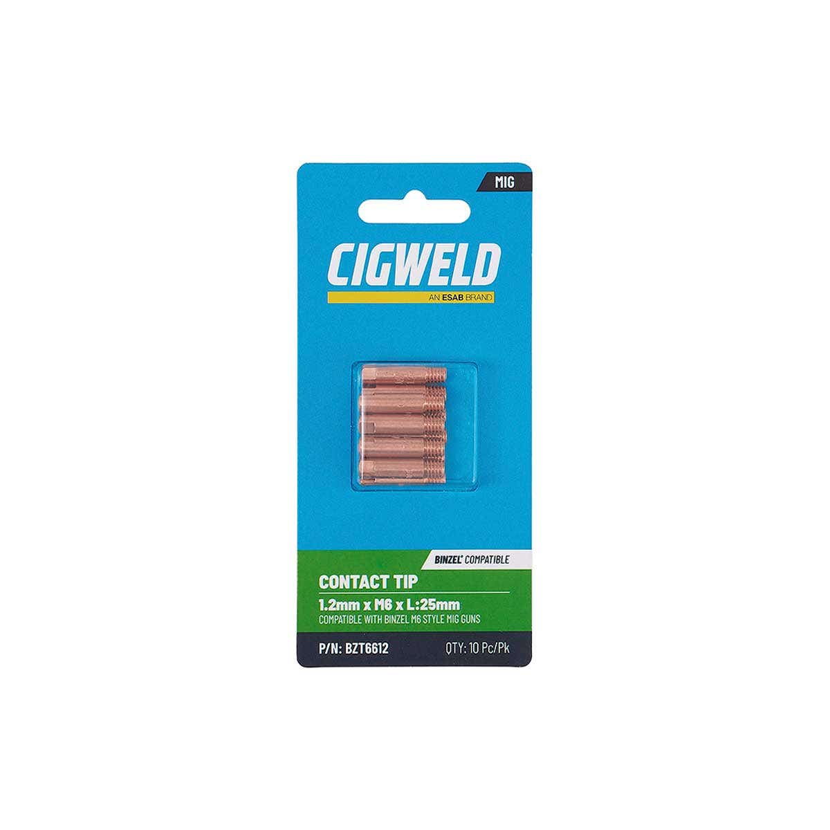 BZL Contact Tip 1.2mm M6 L: 25mm Pack 10 37100395 BZT6612