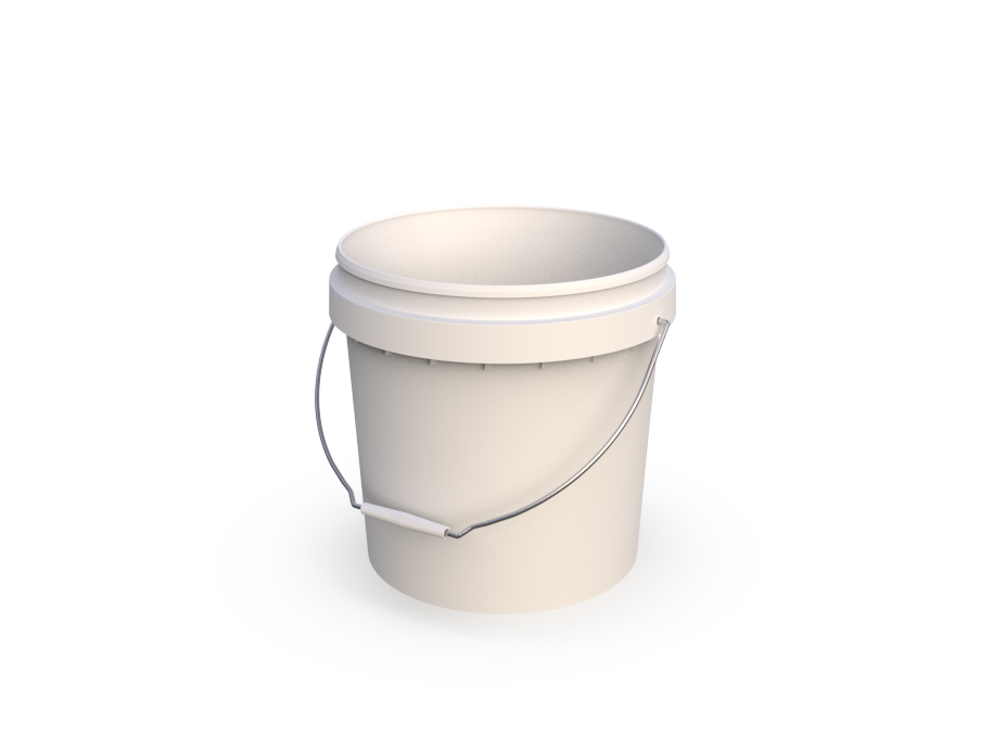 10L Pail Base with Metal Handle 37100517 AP10LSHWhite