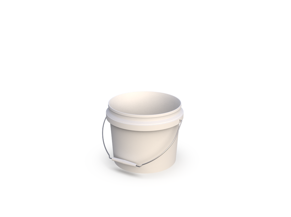 5L Pail Base with Metal Handle 37100519 AP5LSHWhite