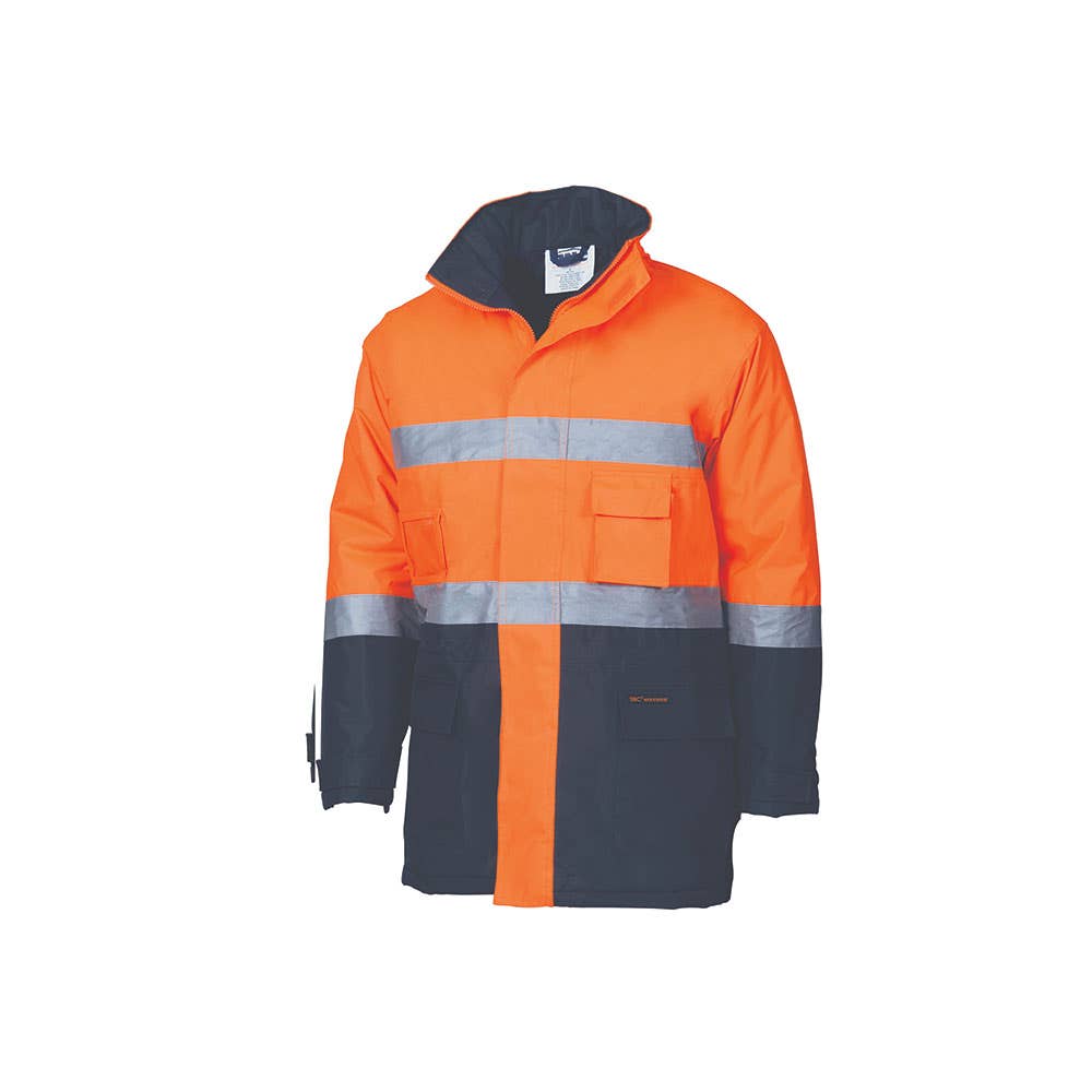 Jacket 2XL Orange/Navy 200D Poly PVC CSR Tape Hi Vis D/N_240465_3768-O/N-2XL