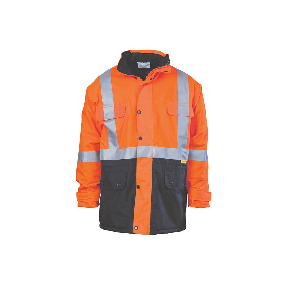 Jacket 2XL Orange/Navy 300D Poly PU 3M Tape Hi Vis 3/4 Length 79921647 3863-O/N-2XL