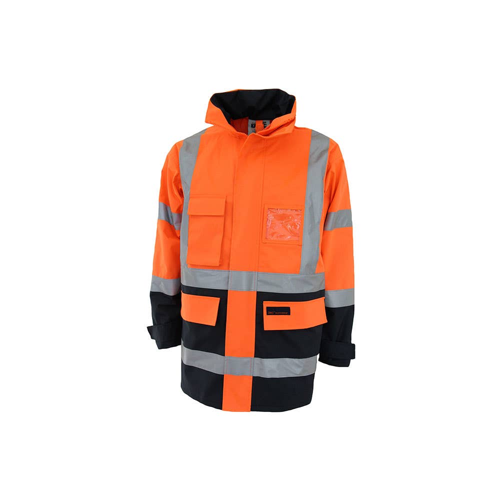 3962 Hi-Vis Taped Wet Weather Jacket Orange/Navy M 412373 3962-O/N-M