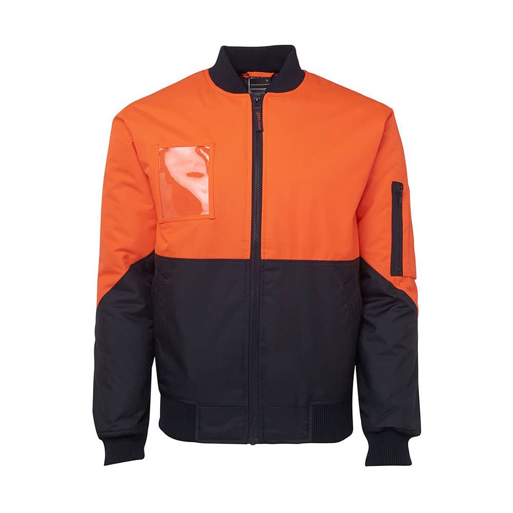 Hi Vis Flying Jacket Orange Navy 2XL 484436 6HVFJ-ON-E