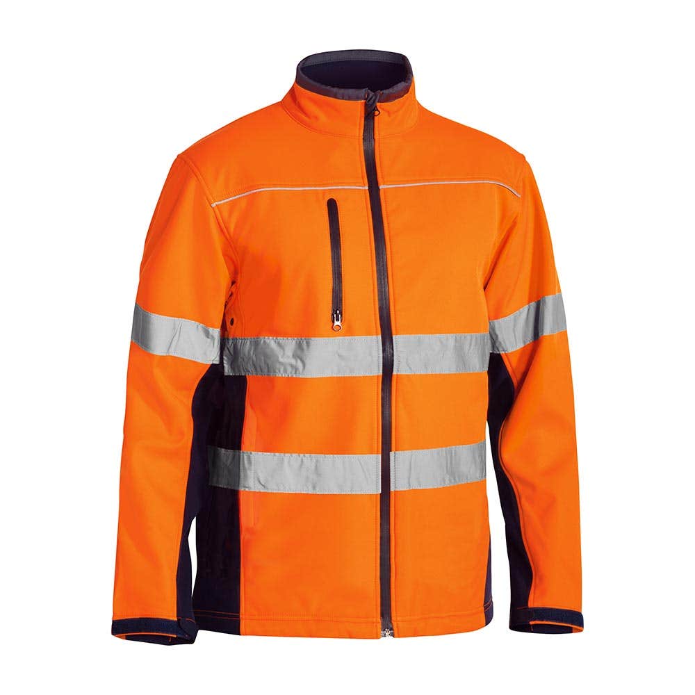 BJ6059T Hi-Vis Soft Shell Taped Jacket St Barbara Logo BJ6059TSTB