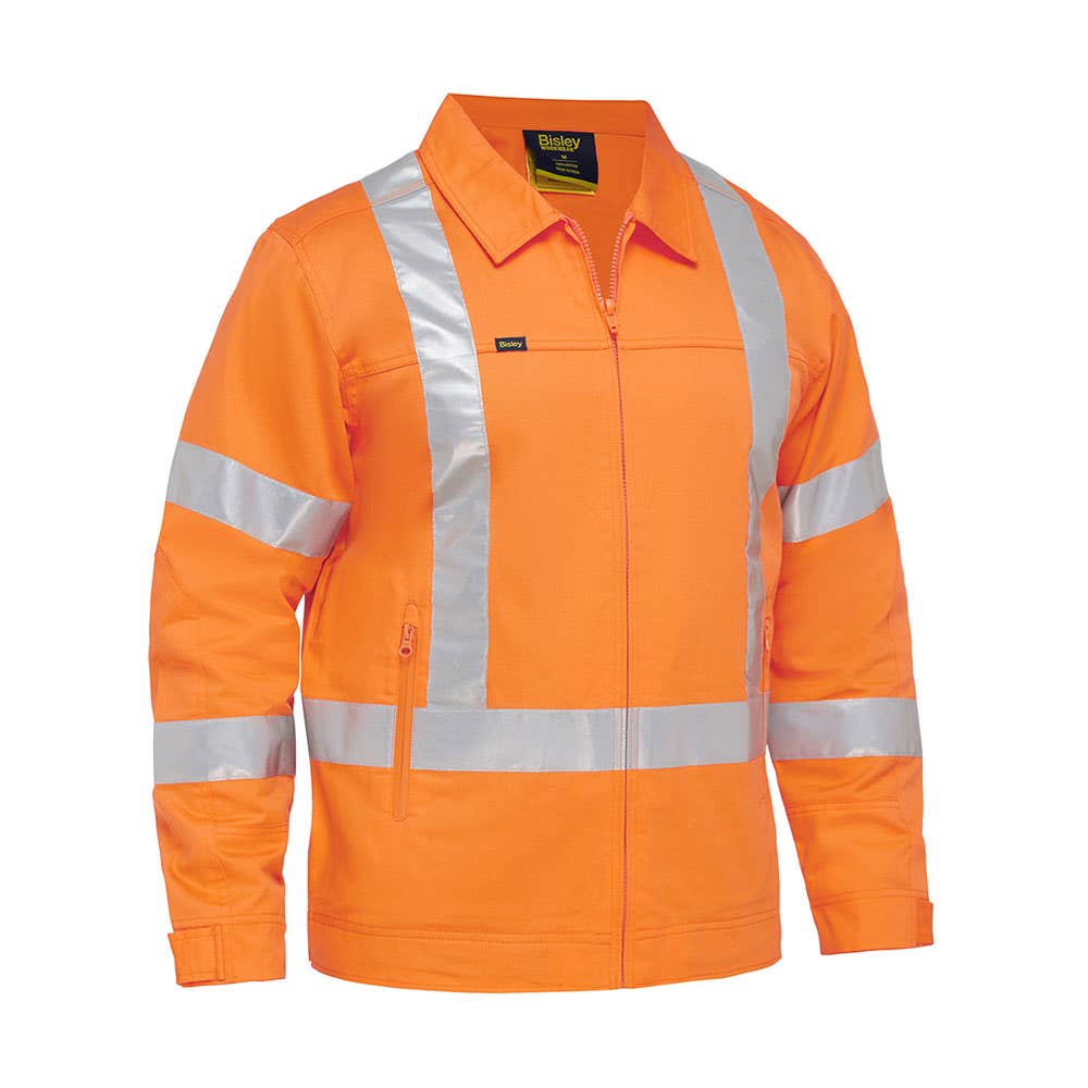 BJ6919XT Hi-Vis Liquid Repellent Drill X-Taped Jacket Orange 2XL 516363 BJ6919XT BVOR2XL