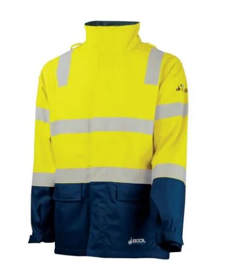 BW2340T4 Hi-Vis FR PPE3 Taped Wet Weather Jacket With Zip-Off Sleeves_BW2340T4