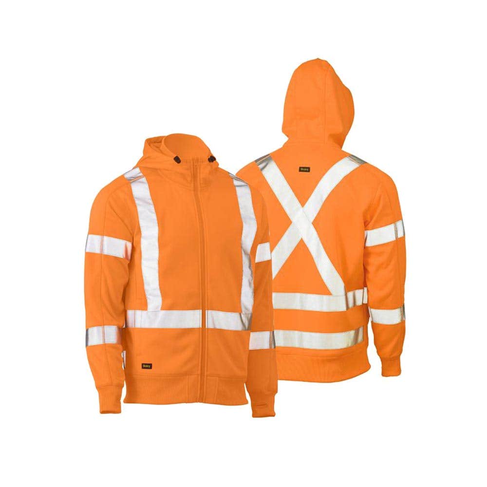 BK6819XT Hi-Vis X-Taped Hoodie Jumper Rail Orange BK6819XTBVOR