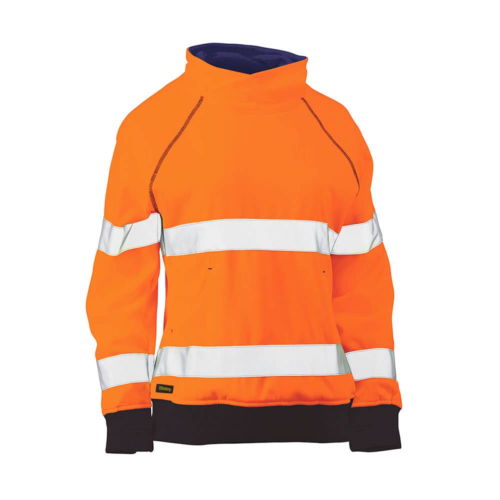 Jumper Womens Taped Hi Vis Fleece Bisley 10 Orange BKL6818T_40017859_BKL6818T_BF6110