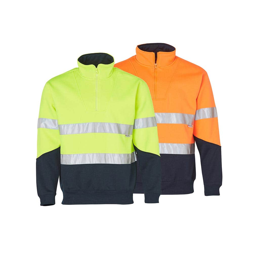 SW14 Fleecy Hi-Vis Jumper Two-Toned Taped Closed Front 320gsm SW14