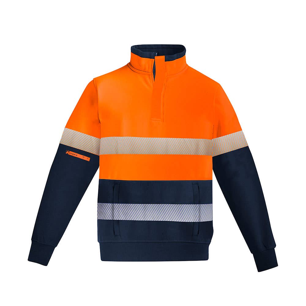 Fleece HRC2 1/4 Zip Orange/Navy 2XL Syzmik 449667 ZT150-O/N-2XL