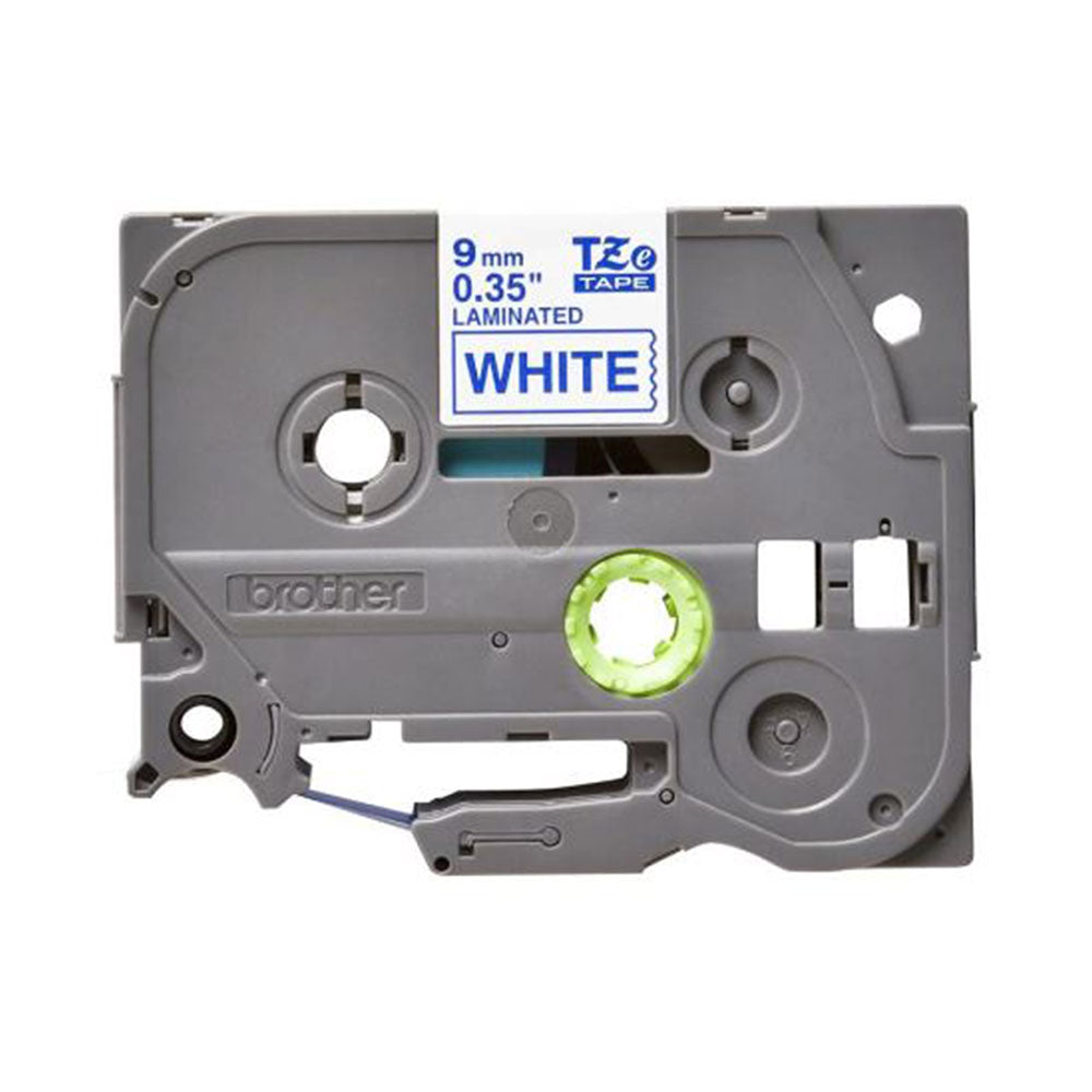 Brother TZE-223 Labelling Tape 9mmx8m Blue On White_510075_TZE-223