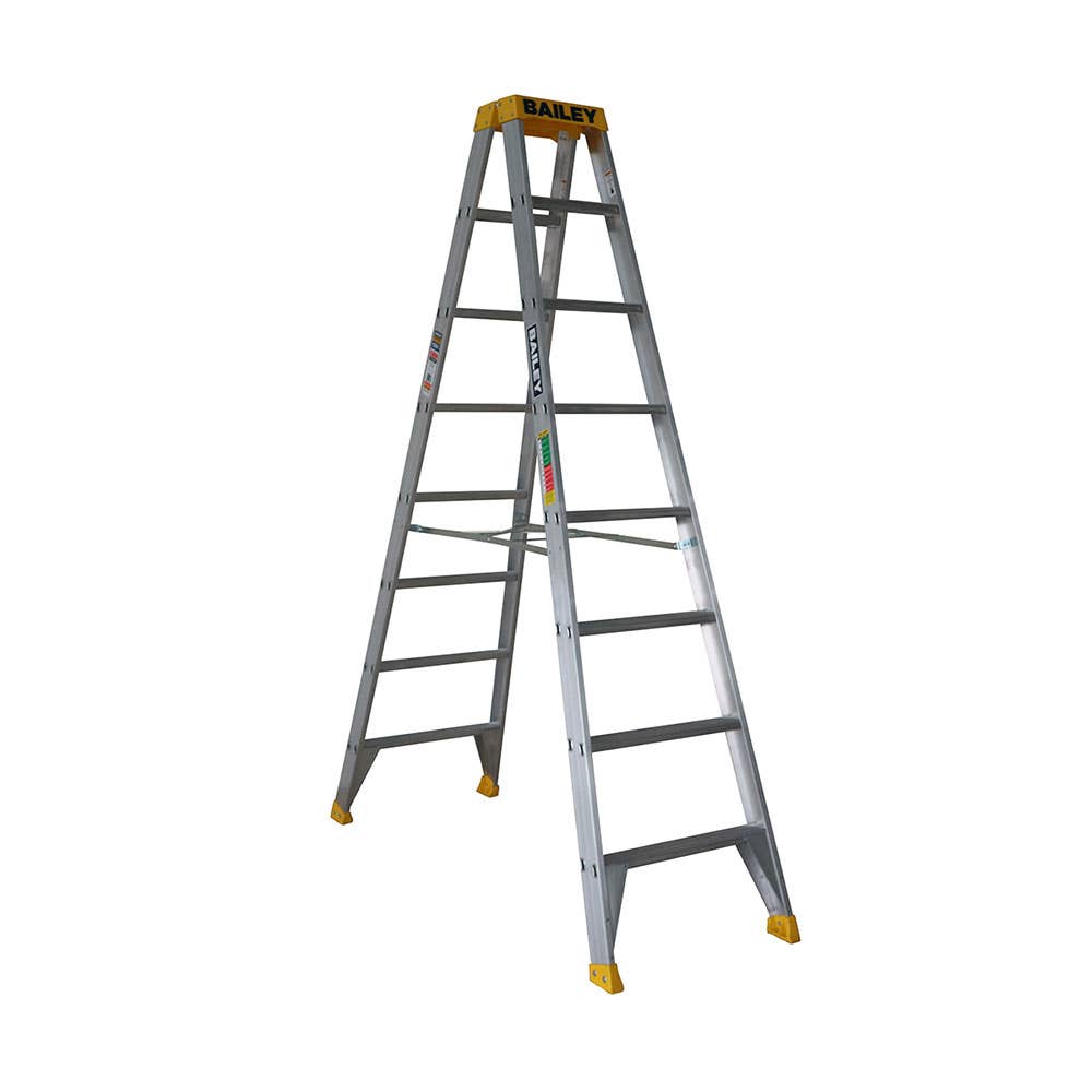 Double Sided Aluminium Ladder 2.4m 150kg 60013839 FS13965